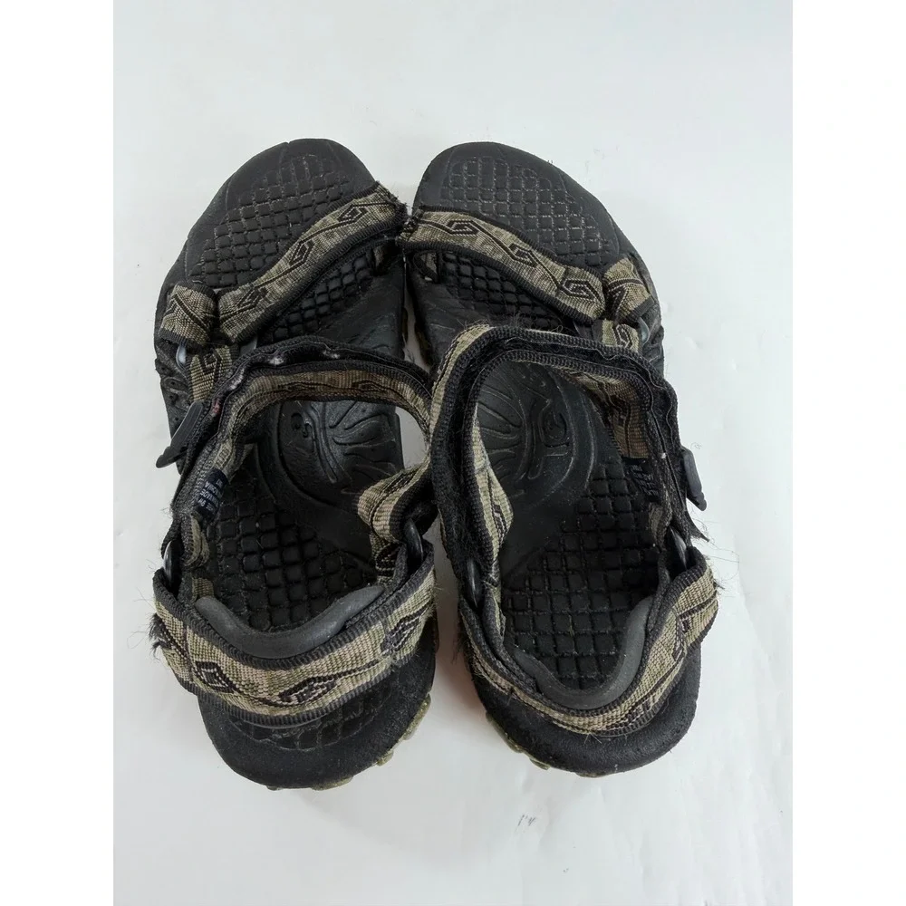 Teva Valkyrie Womens 9W Sport Sandals Black Olive Geometric Hiking Trail F08K7